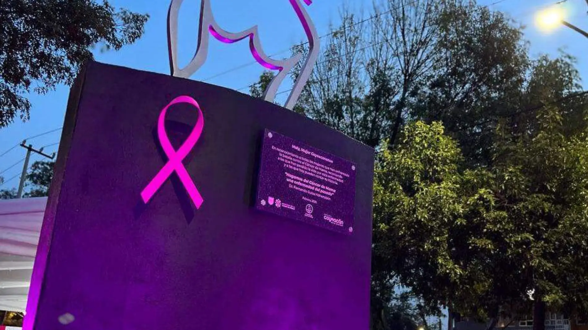 Día Mundial contra el cáncer de mama: Coyoacán se iluminó de rosa en apoyo a la lucha